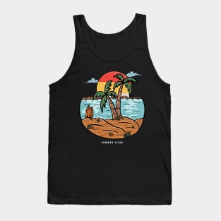 Vintage Retro Style West Coast Summer Vibes Paradise California Tank Top